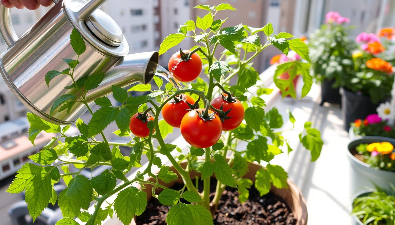 Czym podlewać pomidory na balkonie