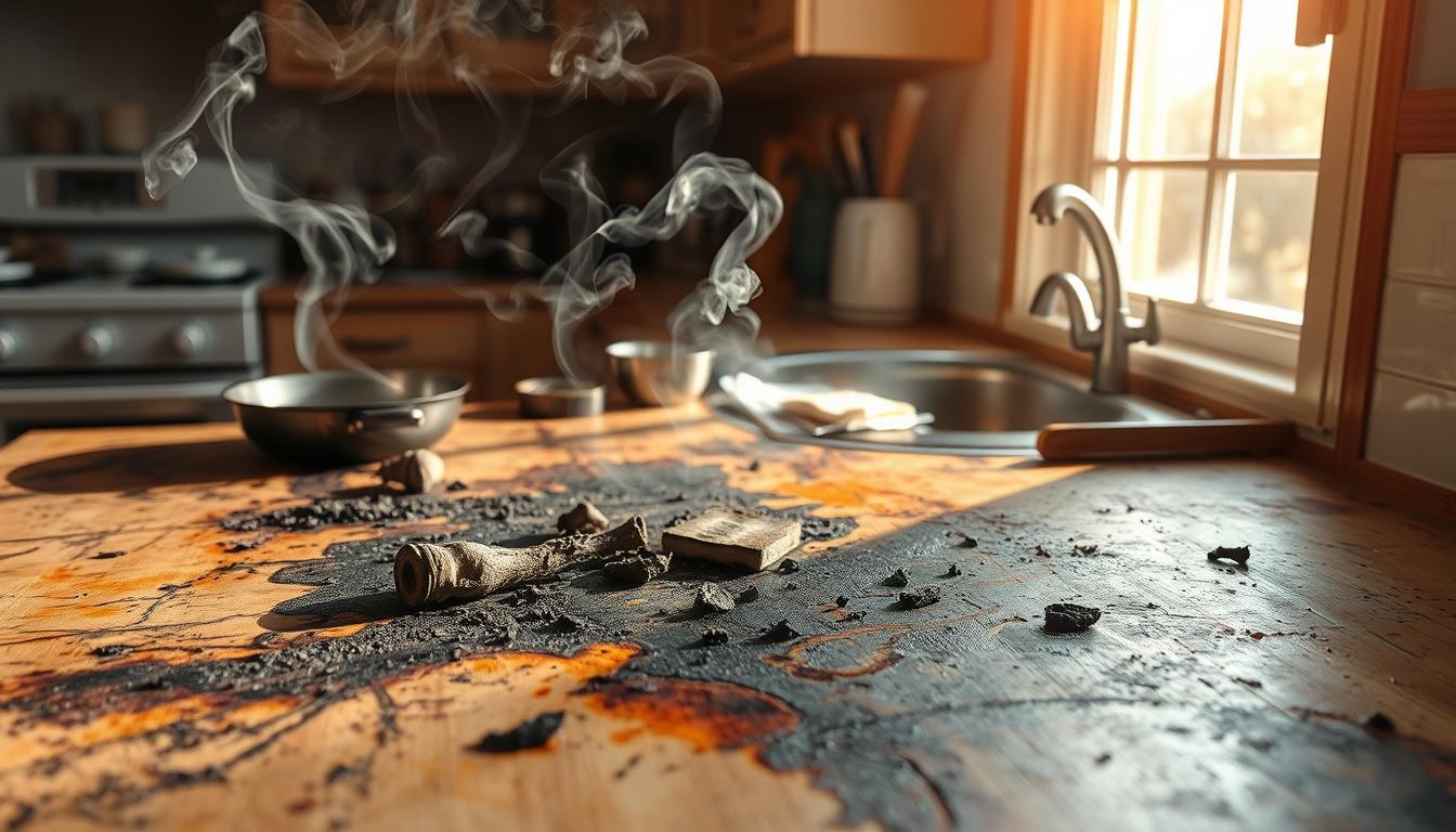Jak wyczyścić przypalony blat kuchenny