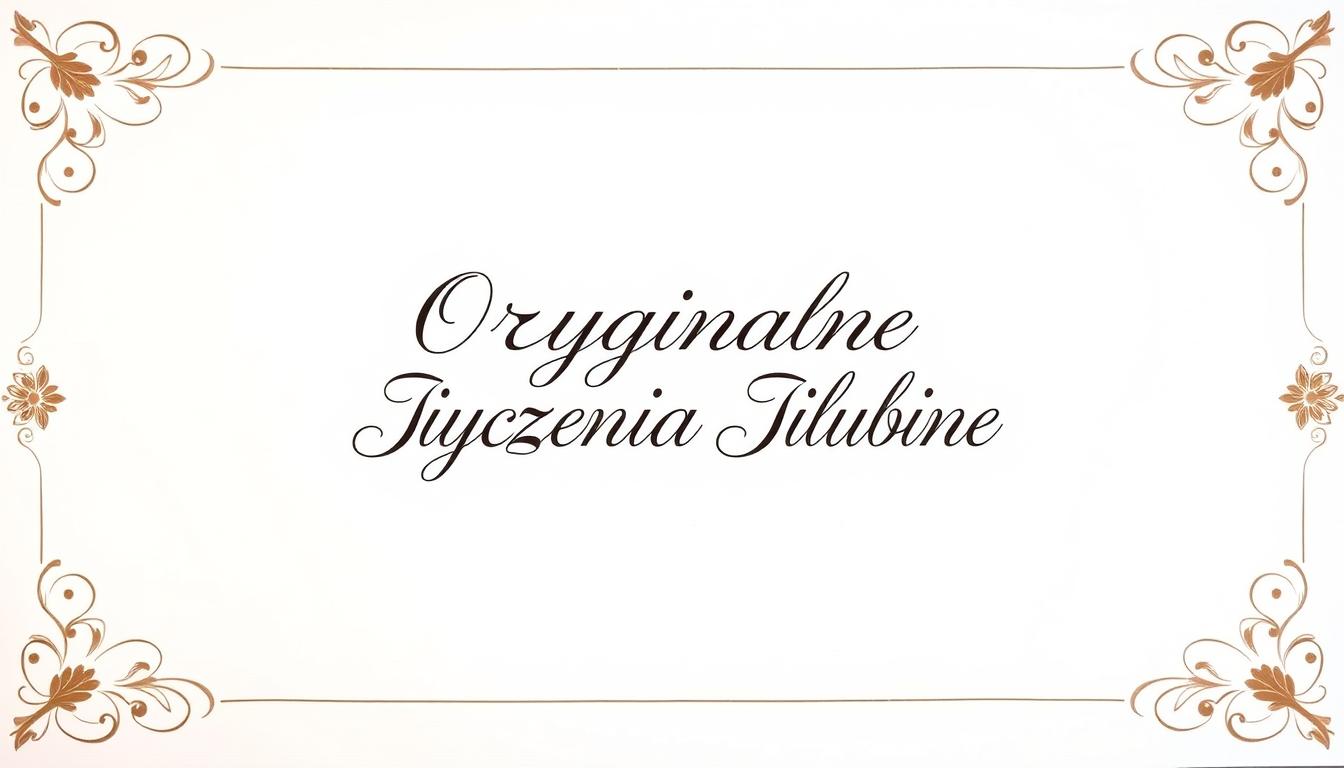 Oryginalne życzenia ślubne